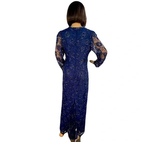 Lillie Rubin Floral Beaded Gown - Picture 5 of 17